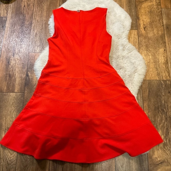 Tommy Hilfiger Women's Banded A-Line Dress Cherry Red Size 10 Sleeveless - Picture 6 of 8
